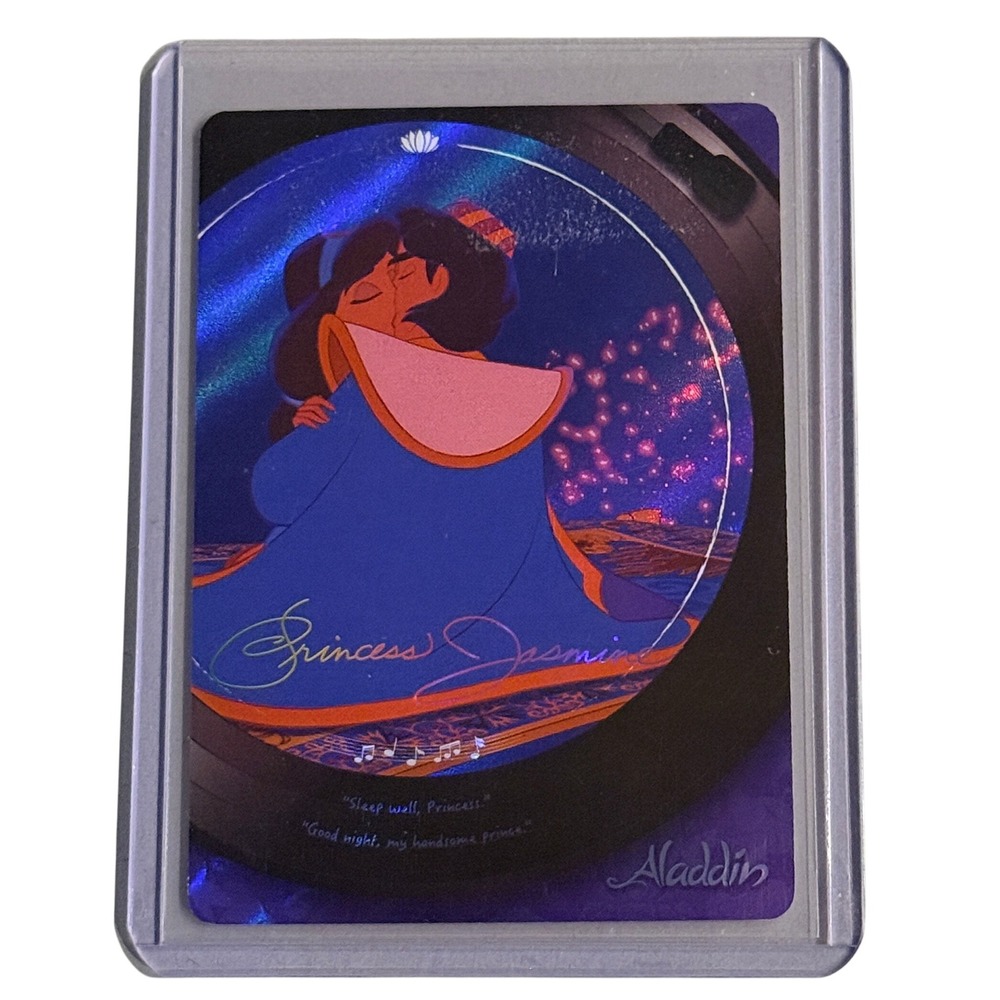 Disney Aladdin Princess Jasmine Shining Soul Trading Card Hologram Purple Blue